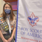 Frannie Kitzmiller poses at eagle scout ceremony